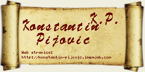 Konstantin Pijović vizit kartica